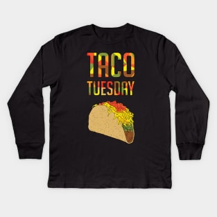 Taco Tuesday Food Lover Kids Long Sleeve T-Shirt